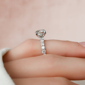 The Adelle Set With A 3 Carat Round Lab Diamond