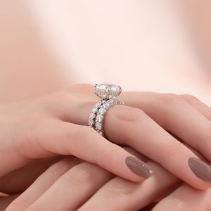 The Adelle Set With A 3 Carat Round Lab Diamond