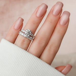 The Adelle Set With A 3 Carat Round Lab Diamond