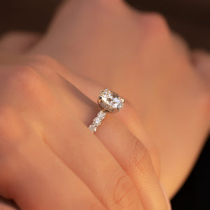 The Adelle Set With A 3 Carat Round Lab Diamond