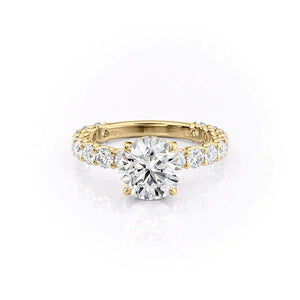 The Adelle Set With A 1 Carat Round Lab Diamond