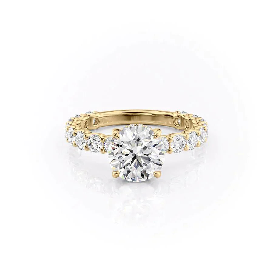 The Adelle Set With A 2 Carat Round Lab Diamond