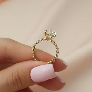 The Adelle Set With A 3 Carat Round Lab Diamond