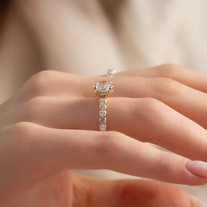 The Adelle Set With A 3 Carat Round Lab Diamond