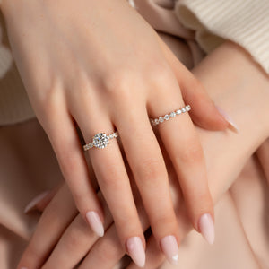 The Adelle Set With A 3 Carat Round Lab Diamond