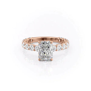 The Adelle Set With A 1 Carat Radiant Lab Diamond