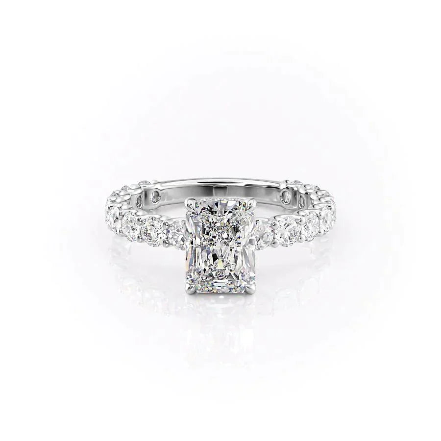 The Adelle Set With A 3 Carat Radiant Lab Diamond