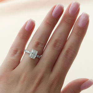 The Adelle Set With A Radiant Lab Diamond