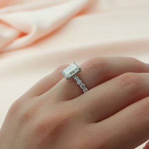 The Adelle Set With A 3 Carat Radiant Lab Diamond