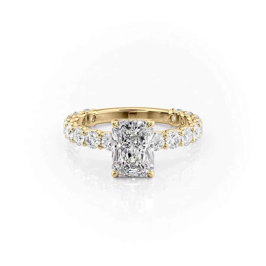 The Adelle Set With A 3 Carat Radiant Lab Diamond