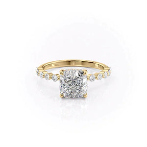 The Khloe Set With A 1 Carat Cushion Lab Diamond