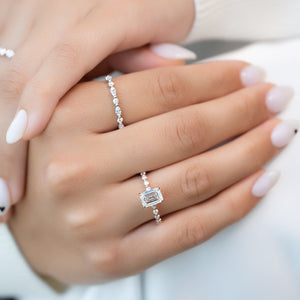 The Khloe Set With A 1 Carat Emerald Lab Diamond