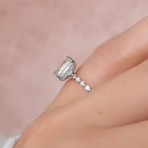 The Khloe Set With A 3 Carat Emerald Moissanite