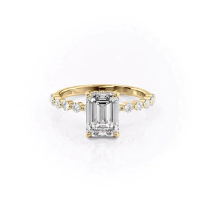 The Khloe Set With A 1 Carat Emerald Moissanite