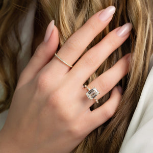 The Khloe Set With A 5 Carat Emerald Moissanite