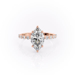 The Khloe Set With A 4 Carat Marquise Moissanite
