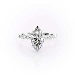 The Khloe Set With A 5 Carat Marquise Moissanite