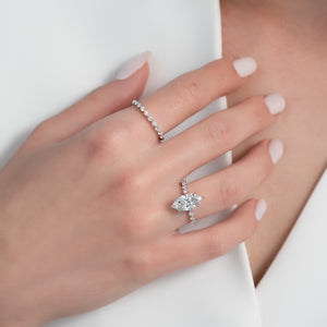 The Khloe Set With A 3 Carat Marquise Lab Diamond