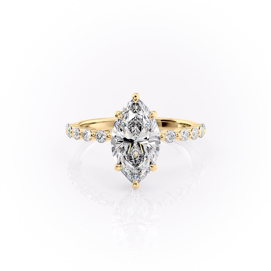 The Khloe Set With A 1 Carat Marquise Moissanite
