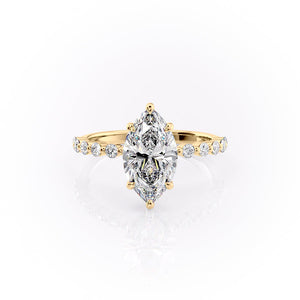 The Khloe Set With A 2 Carat Marquise Moissanite