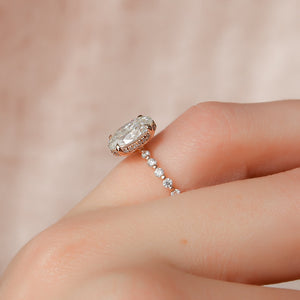 The Khloe Set With A 1.5 Carat Oval Lab Diamond