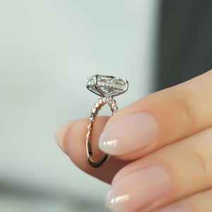The Khloe Set With A 1.5 Carat Oval Lab Diamond