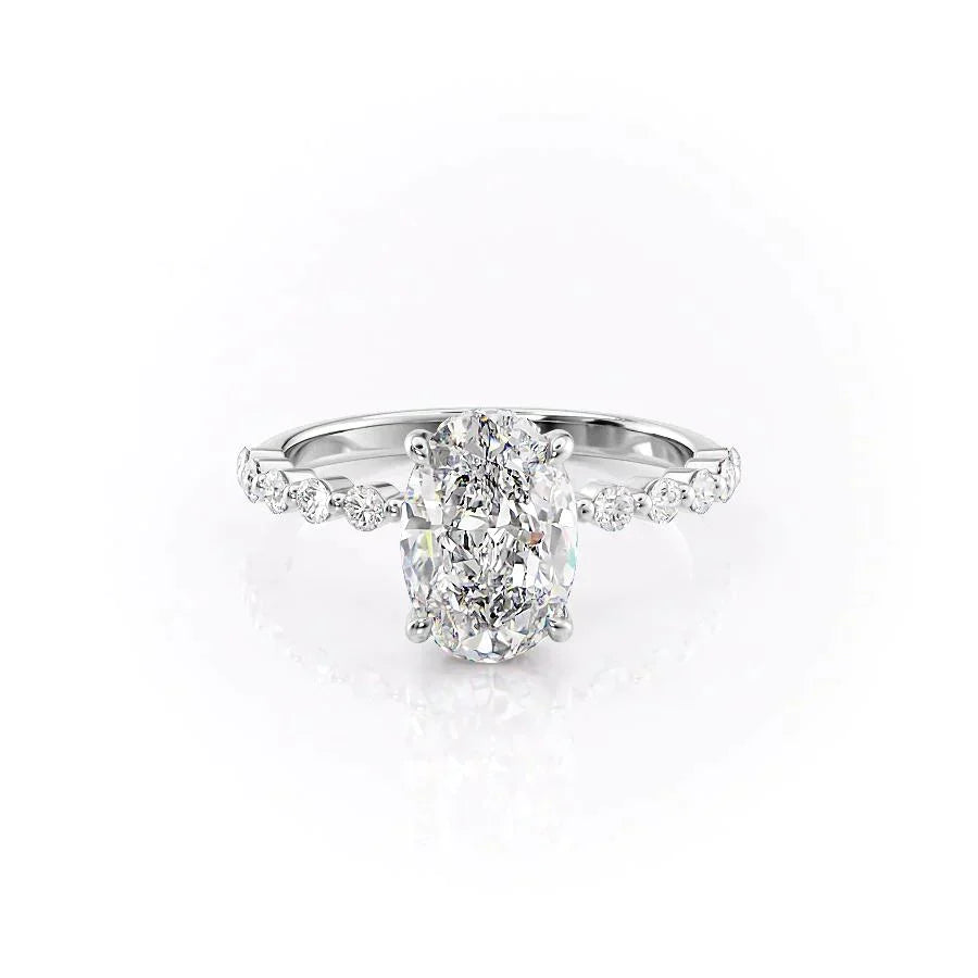 The Khloe Set With A 2 Carat Oval Lab Diamond