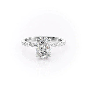 The Khloe Set With A 1.5 Carat Oval Lab Diamond