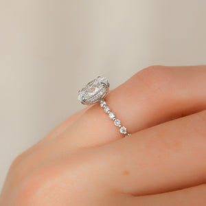 The Khloe Set With A 1 Carat Oval Moissanite