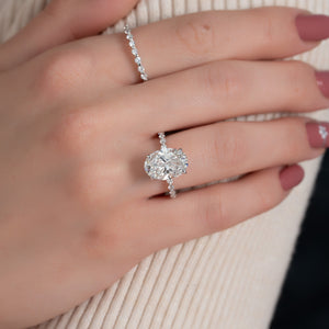 The Khloe Set With A 1 Carat Oval Moissanite
