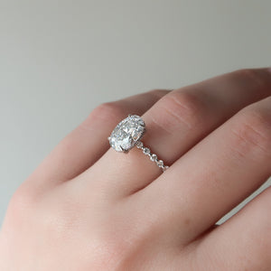 The Khloe Set With A 1 Carat Oval Moissanite