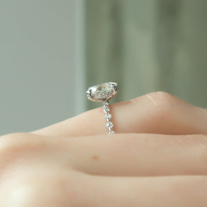 The Khloe Set With A 1 Carat Oval Moissanite