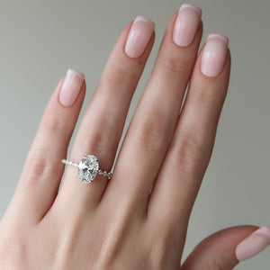 The Khloe Set With A 1 Carat Oval Moissanite