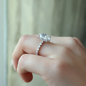 The Khloe Set With A 1 Carat Oval Moissanite