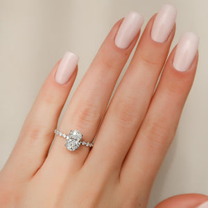 The Khloe Set With A 1 Carat Oval Moissanite