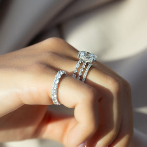 The Khloe Set With A 1 Carat Oval Moissanite