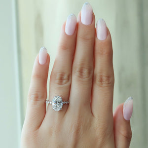 The Khloe Set With A 1 Carat Oval Moissanite