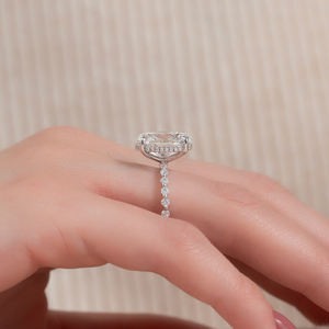 The Khloe Set With A 1 Carat Oval Moissanite