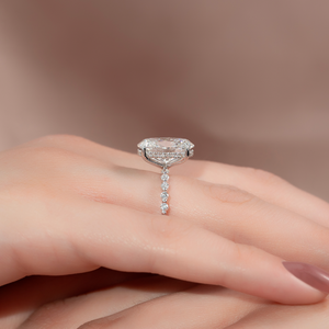 The Khloe Set With A 1 Carat Oval Moissanite