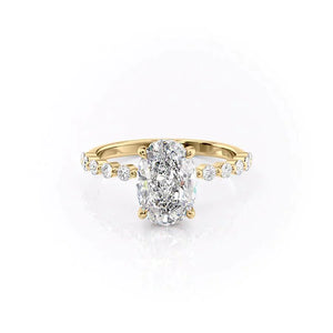 The Khloe Set With A 1.5 Carat Oval Lab Diamond
