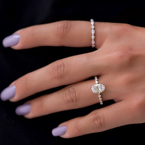 The Khloe Set With A 1.5 Carat Oval Lab Diamond
