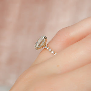 The Khloe Set With A 1.5 Carat Oval Lab Diamond