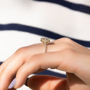 The Khloe Set With A 1.5 Carat Oval Lab Diamond