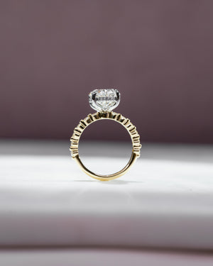 The Khloe Set With A 1.5 Carat Oval Lab Diamond