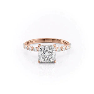 The Khloe Set With A 4 Carat Princess Moissanite