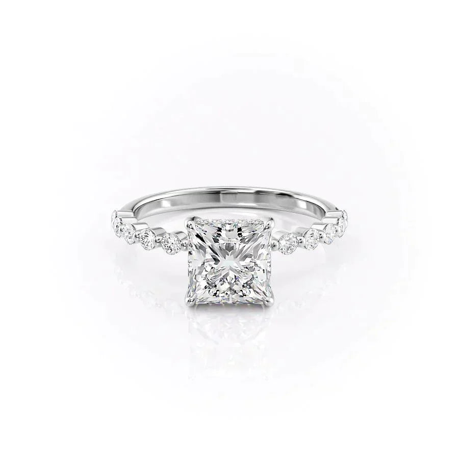 The Khloe Set With A 4 Carat Princess Moissanite