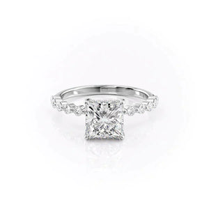 The Khloe Set With A 1.5 Carat Princess Lab Diamond