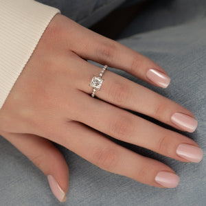 The Khloe Set With A 1.5 Carat Princess Lab Diamond