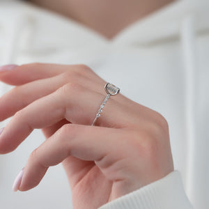 The Khloe Set With A 1.5 Carat Princess Lab Diamond