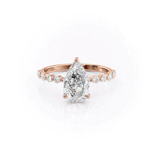 The Khloe Set With A 1 Carat Pear Lab Diamond